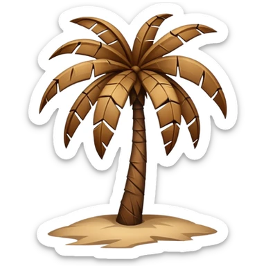 broken palm tree sticker