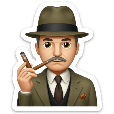 mafia boss cigar sticker