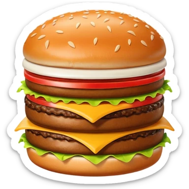 mcdonalds burger single patty sticker