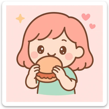 person eating sloppy joe sticker