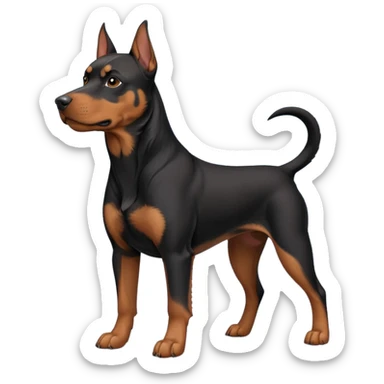 black and tan doberman rottweiler mix sticker