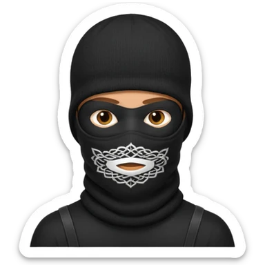 Hombre con pasamontañas sticker