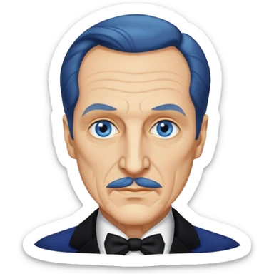 Vincent Price with blue eyes sticker