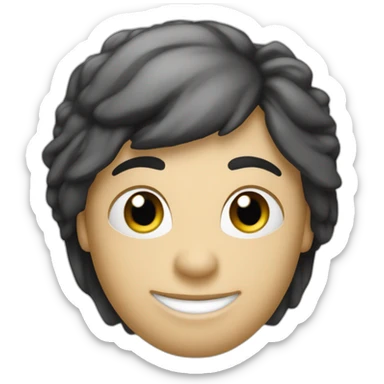 Je un emoji de salutations en noir et blanc pour une entreprise de mode sticker