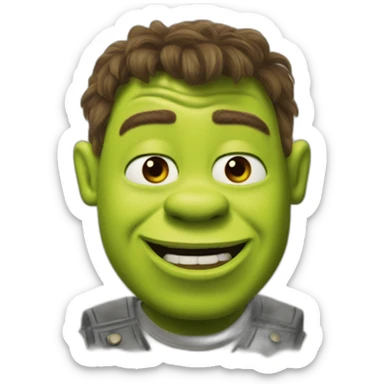 shrek as rick astley sticker