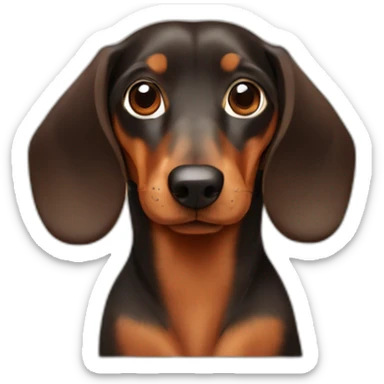 dog  daschund  brown  graphic designer sticker