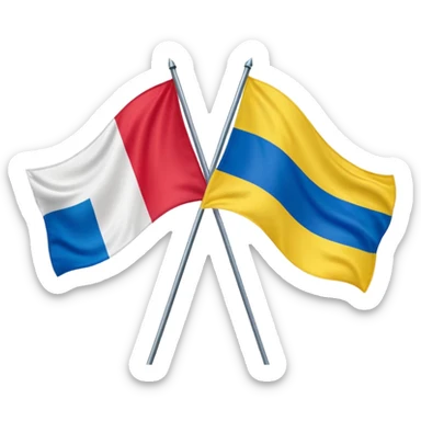 poland ukraine flag sticker