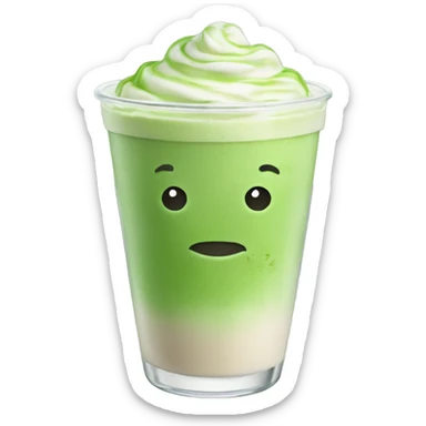 Ice matcha latte no cream  sticker