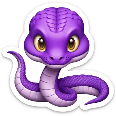  i want a animated emoji with the text "'Lil Viper sorry" for a little purple cute viper sticker