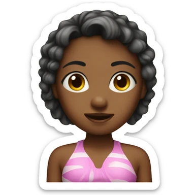 Girl in bathing suit sticker