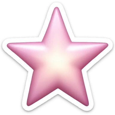 pale pink star sparkle sticker