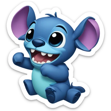 Stitch Happy sticker