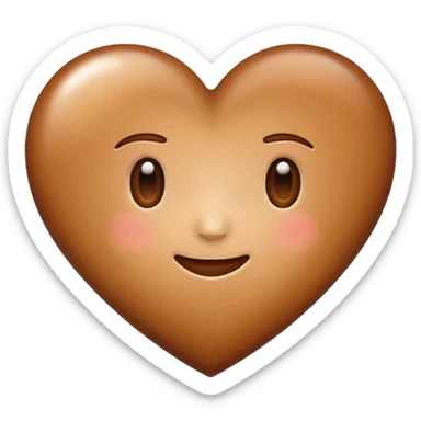 Can you do an iphone heart emoji but a hazel-brownish color  sticker