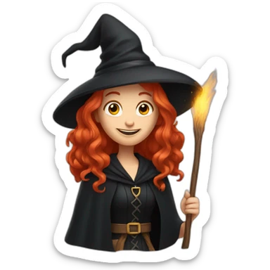 The red-haired witch sticker
