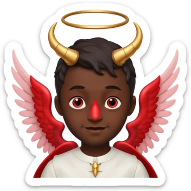 Ange diabolique homme sticker
