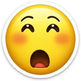 Surprised yellow emoji sticker