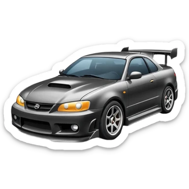 car drifitng on the road  pneu print sticker