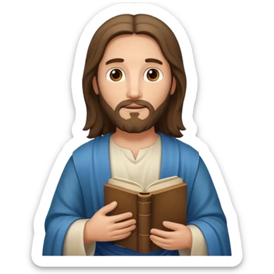 Jesus with bible sticker