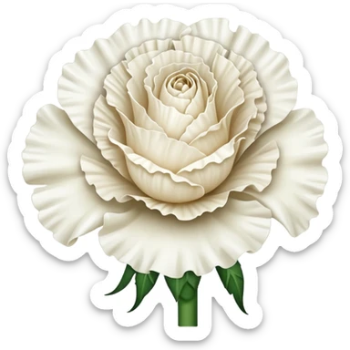 White Carnation flower sticker