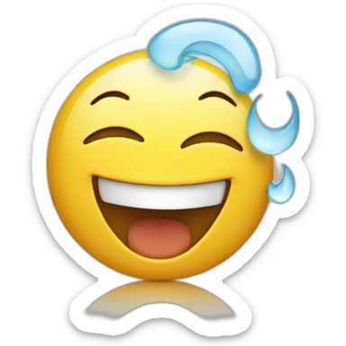 Laughing with tears sticker