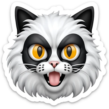 cat wearing scream mask sticker