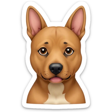 Pit bull/german shepherd mixed dog with floppy ears sticker