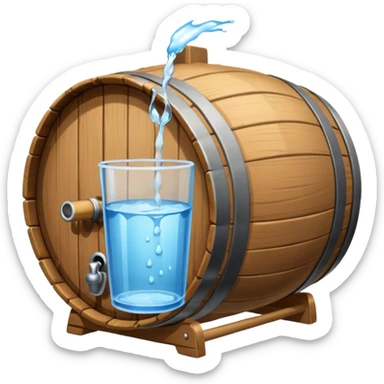 water in barrel before jesus turned it to wine sticker