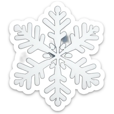 5 White Snowflake sticker