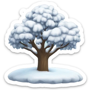 Pone tree with snow  sticker
