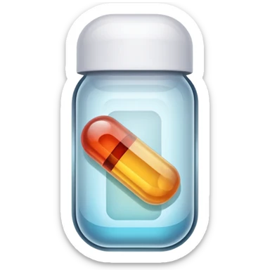 a medicine capsule sticker