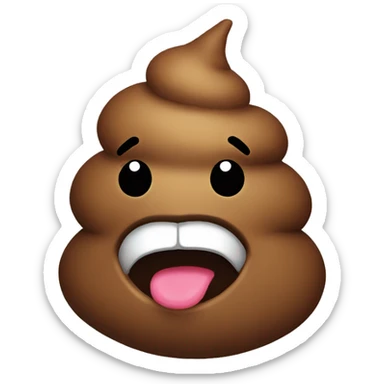 Poop happy sticker