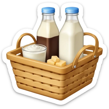 generate an image for dairy products basket sticker