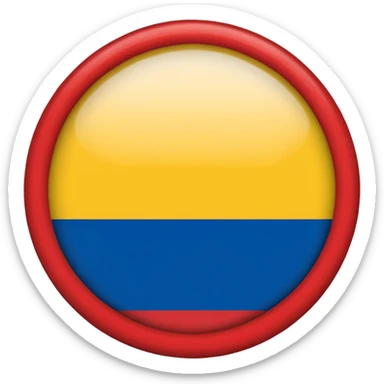 Bandera de colombia circular sticker