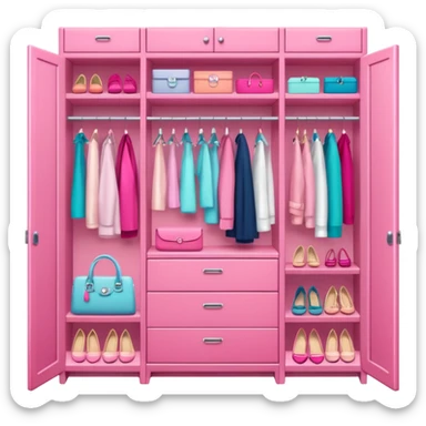 Pink closet sticker
