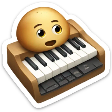 Small keyboard as potato sticker