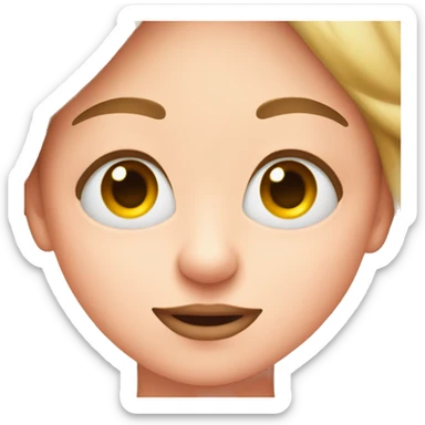 Nose emoji with peach on top of the nose bridge  sticker