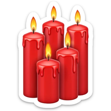RED CANDLES sticker