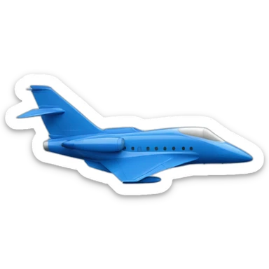 All blue jet, solid blue sticker