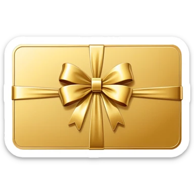 Shiny golden premium gift card sticker