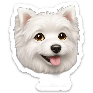 White spitz and maltipoo sticker