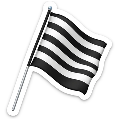 Un drapeau comme la France mais les couleurs sont noires blancs noirs sticker