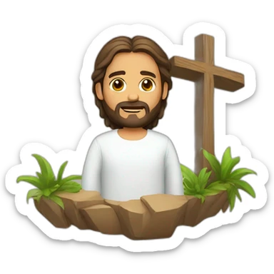 Jesús en la cruz  sticker