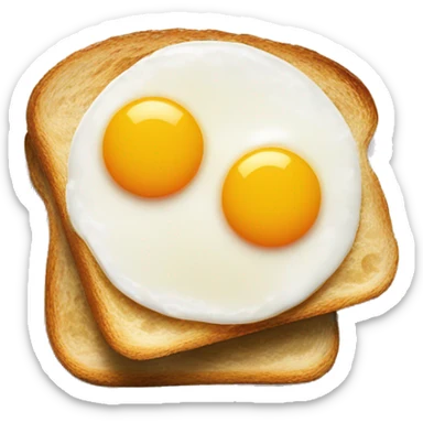 sunny side up eggs with toast sticker