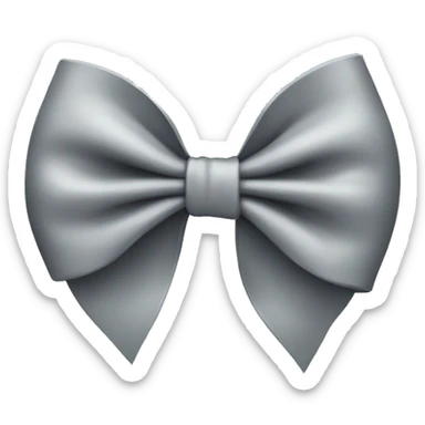 grey bow sticker