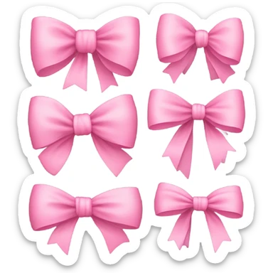Pink bows sticker