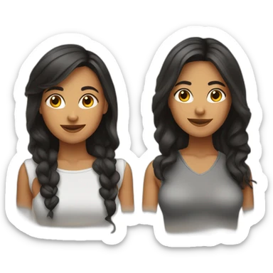 3 latin female friends sticker