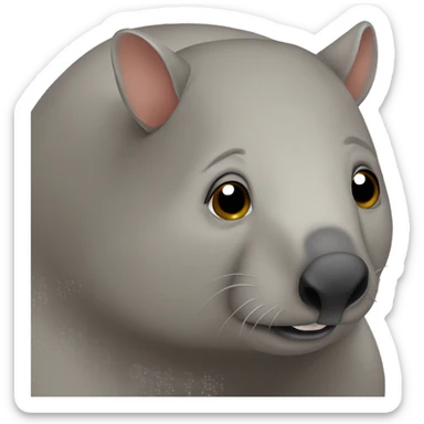 Bare-nosed wombat computer sticker
