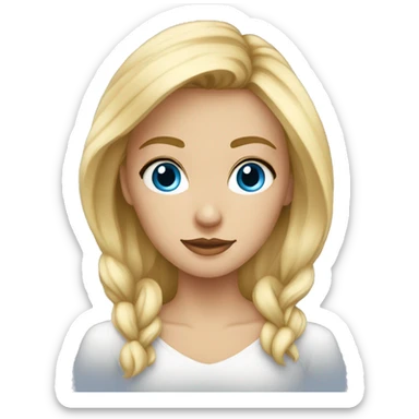Une fille blonde au yeux bleu sticker