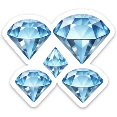 multiple shiny diamonds sticker