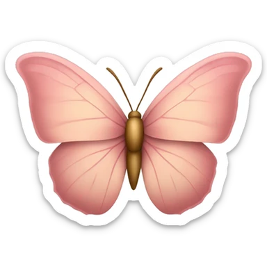 Borboleta rose, bege, dourada sticker